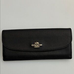 Coach Black Leather Women's Wallet